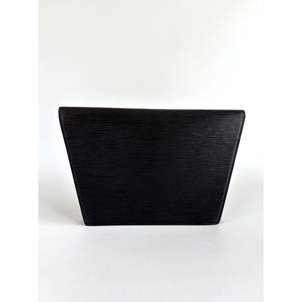 Louis Vuitton Vintage Trapeze Clutch Epi Black Leather M10934 1988 Evening Bag - Picture 4 of 11